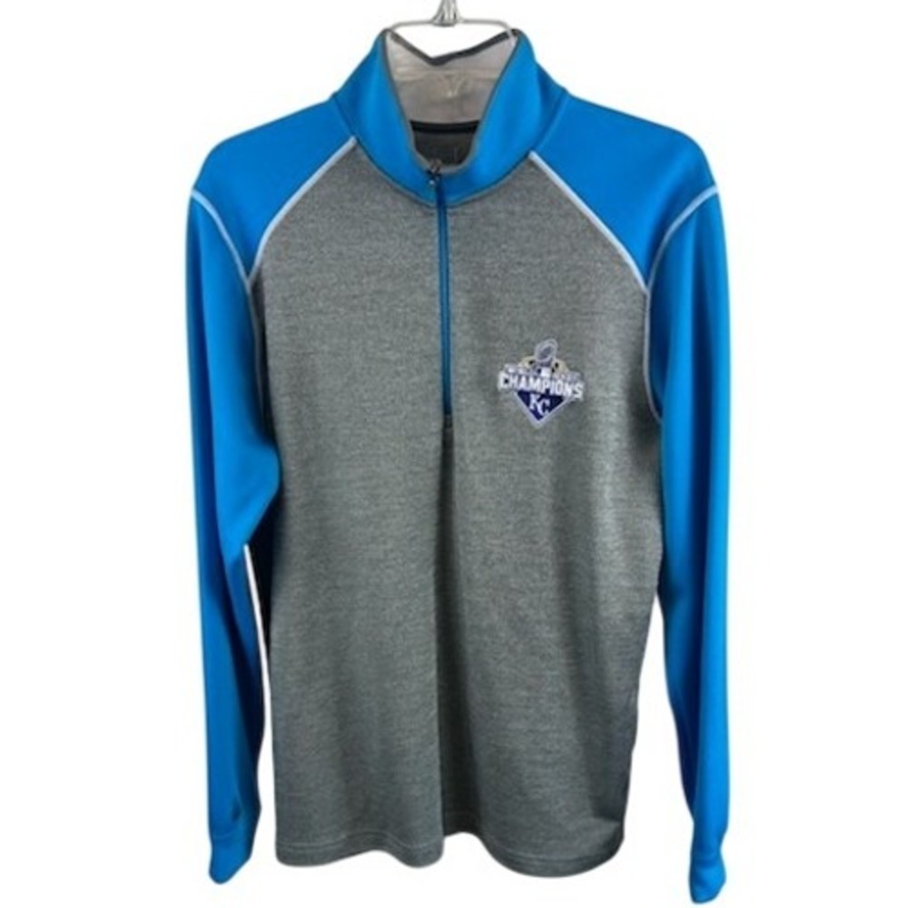 NCAA Antigua College KC Kansas City Football Champions 1/4 Zip Pullover Medium